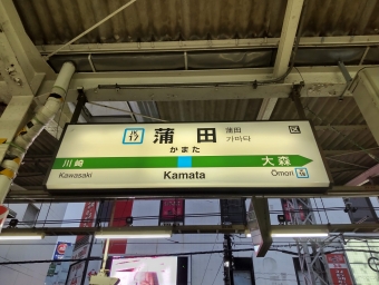 品川駅から蒲田駅の乗車記録(乗りつぶし)写真