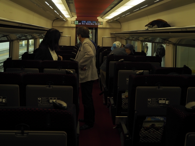 鉄道乗車記録の写真:車内設備、様子(1)     「E353系の客室。」