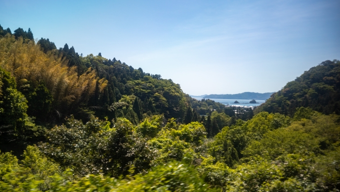 鉄道乗車記録の写真:車窓・風景(46)        「佐賀関半島を抜けると臼杵湾が見えます。」