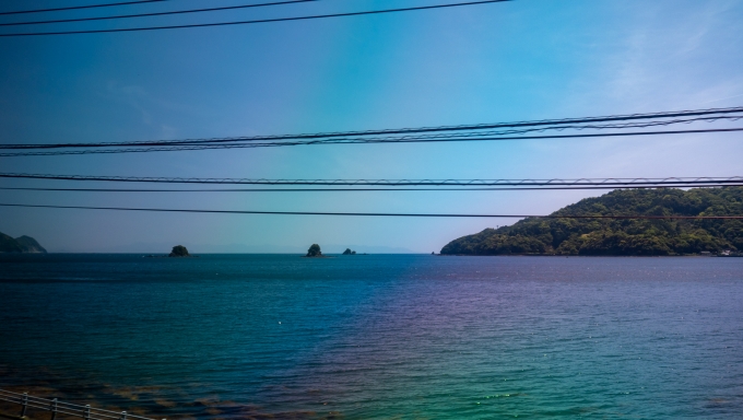 鉄道乗車記録の写真:車窓・風景(53)        「佐伯湾に浮かぶ大入島」