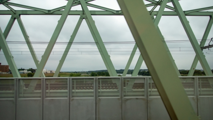 鉄道乗車記録の写真:車窓・風景(9)        「利根川を渡って茨城県へ。
綾瀬から続いた緩行線との並走もこの先の取手までとなります。。」