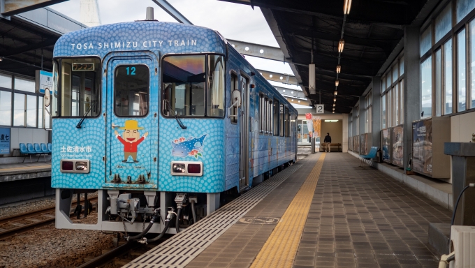 鉄道乗車記録の写真:乗車した列車(外観)(15)        「宿毛駅に到着。」