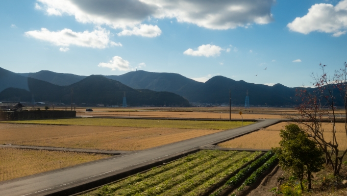 鉄道乗車記録の写真:車窓・風景(7)        「西予市に入ると車窓は一転、水田が広がる宇和盆地を抜けていきます。」