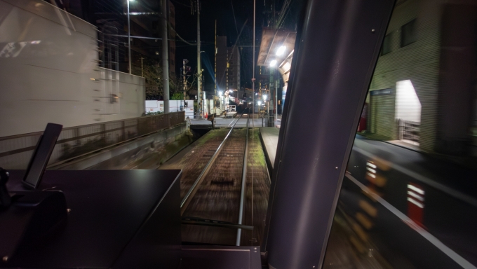 鉄道乗車記録の写真:車窓・風景(5)        「伊予鉄道市内線の他の路線は「軌道」ですが、城北線だけ「鉄道」となっています。」