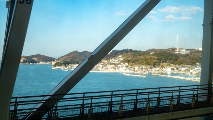 鉄道乗車記録の写真:車窓・風景(44)        「本州に上陸します。」