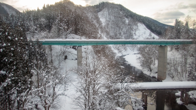 鉄道乗車記録の写真:車窓・風景(10)        「大又川橋梁からの眺め。」