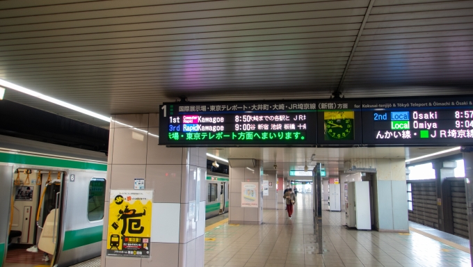 鉄道乗車記録の写真:駅舎・駅施設、様子(3)        「埼京線と川越線直通の川越行きに乗車。」