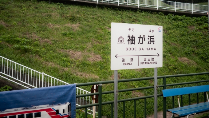 鉄道乗車記録の写真:駅名看板(8)        「「あまちゃん」に何度となく出てきた駅名標」