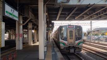 山形駅から山寺駅の乗車記録(乗りつぶし)写真