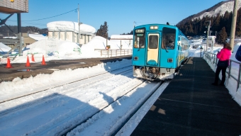 阿仁前田温泉駅から阿仁合駅:鉄道乗車記録の写真
