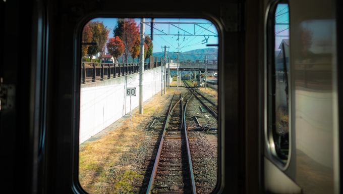 鉄道乗車記録の写真:車窓・風景(2)        「岡谷駅を出ると単線区間へ」