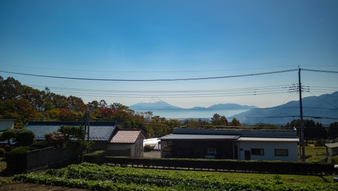 鉄道乗車記録の写真:車窓・風景(4)        「右側には富士山」