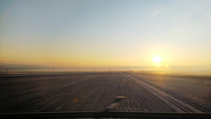 鉄道乗車記録の写真:車窓・風景(2)        「朝靄の仙台平野を眺めながら足早に南下します」