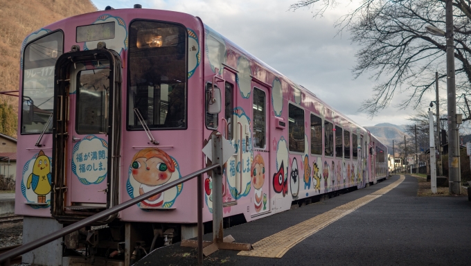 鉄道乗車記録の写真:乗車した列車(外観)(5)        「福島のキャラクター達がラッピングされた車両」