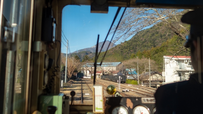 鉄道乗車記録の写真:車窓・風景(3)        「ごく稀に貨物列車も走るそうで川根両国駅には無蓋車が留置されています。」