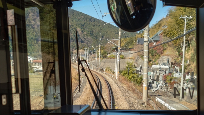 鉄道乗車記録の写真:車窓・風景(7)        「西富士宮を過ぎると山間部へ入り、富士川に沿ってくねくねと進んでいきます」
