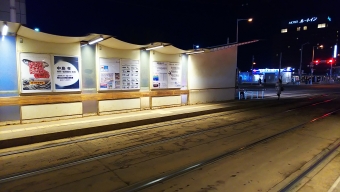 函館駅前停留場から函館どつく前停留場の乗車記録(乗りつぶし)写真
