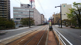 桜橋停留場から南富山駅前停留場の乗車記録(乗りつぶし)写真