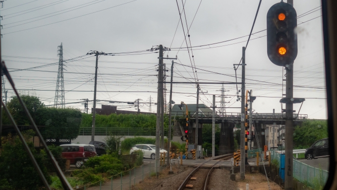 鉄道乗車記録の写真:車窓・風景(9)        「小田急小田原線と交差します」