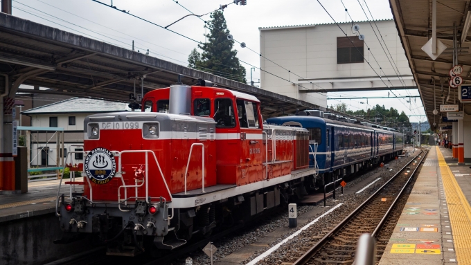 鉄道乗車記録の写真:乗車した列車(外観)(3)        「後補機のDE10 1099と14系客車」