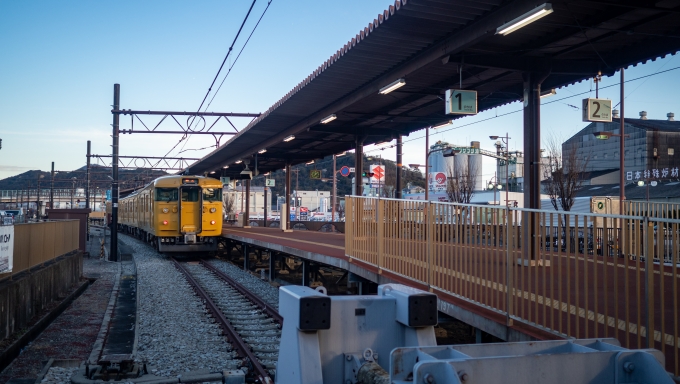 鉄道乗車記録の写真:乗車した列車(外観)(2)        「発車を待つ115系。」
