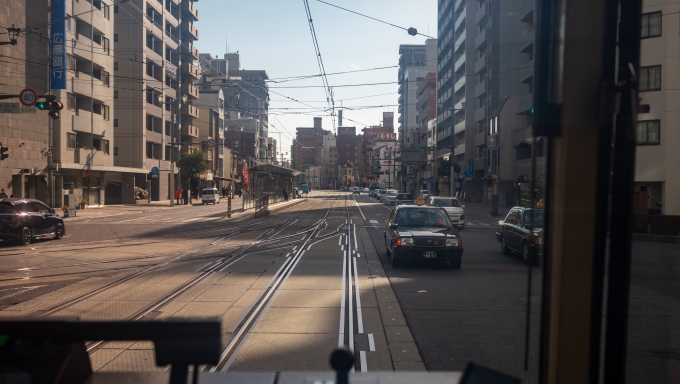 鉄道乗車記録の写真:車窓・風景(4)     「東へ分岐していく本線を横目に横川線に入り、そのまま北上します。」