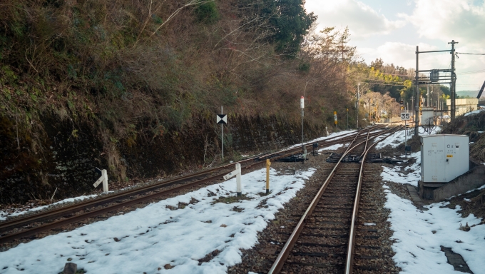 鉄道乗車記録の写真:車窓・風景(8)        「ここで福塩線と別れます。」