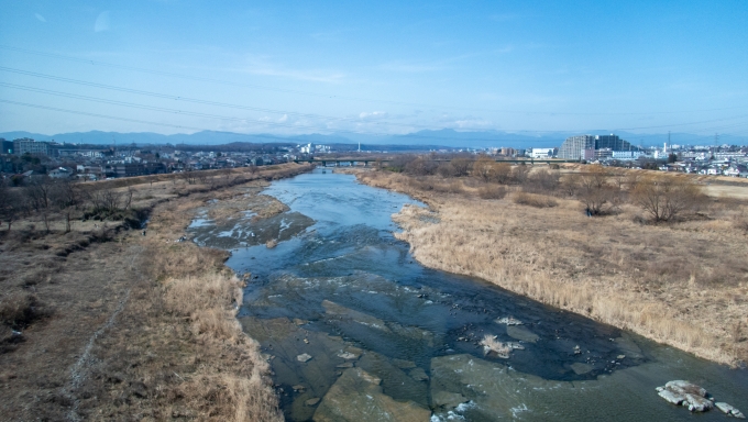 鉄道乗車記録の写真:車窓・風景(4)        「多摩川を渡ります。」