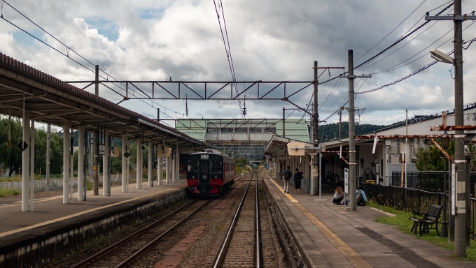 鉄道乗車記録の写真:列車・車両の様子(未乗車)(31)        「喜多方駅には【フルーティアふくしま】が停車していました」
