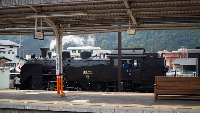 鉄道乗車記録の写真:乗車した列車(外観)(8)        「スペーシアが発車したあと信号を待つC11」