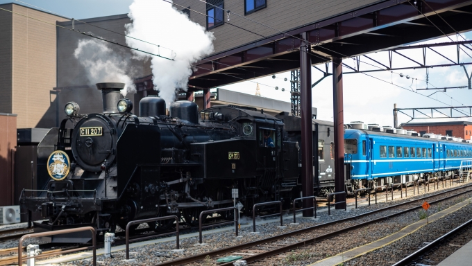 鉄道乗車記録の写真:乗車した列車(外観)(2)        「客車と連結して・・・」