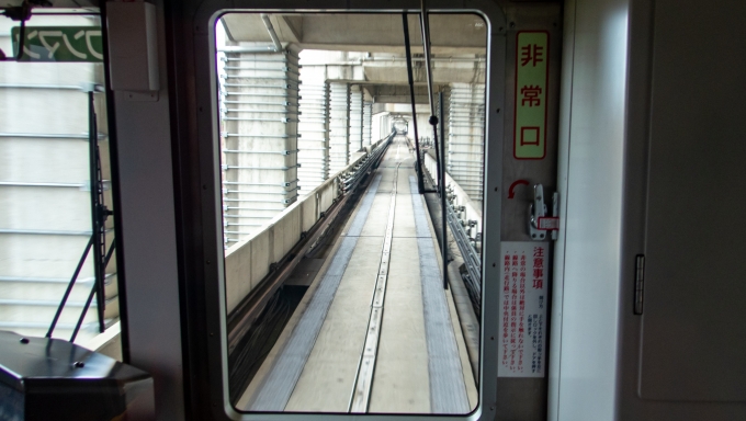 鉄道乗車記録の写真:車窓・風景(9)        「車庫がある丸山駅に向かって高架下を進みます。」