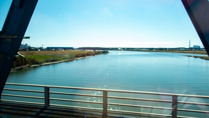 鉄道乗車記録の写真:車窓・風景(6)        「広大な関東平野の北端にある久慈川を渡ります。」