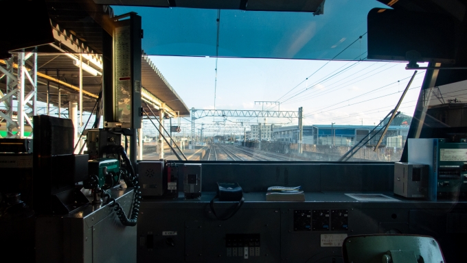 鉄道乗車記録の写真:車窓・風景(13)        「陸羽東線ホームから東北本線へ転線します。」
