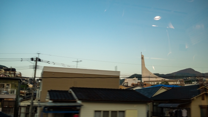 鉄道乗車記録の写真:車窓・風景(7)        「浦上を出て少しすると新線と分岐、左方向へゆったりとカーブして行きます。」