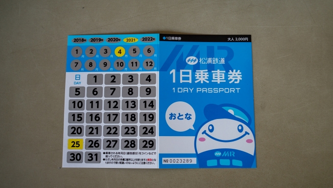 鉄道乗車記録の写真:きっぷ(2)        「1日乗車券を購入。
九州ではこの使用する日をコイン等で削るタイプが多かったですね。」