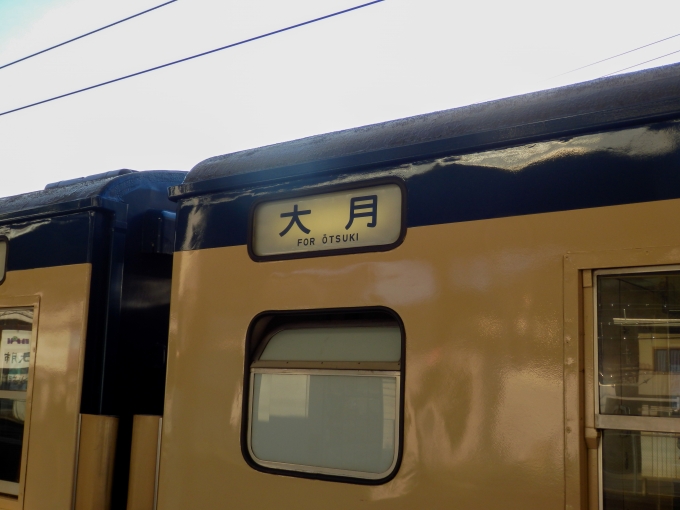 鉄道乗車記録の写真:方向幕・サボ(3)        「「大月」
JR東日本115系電車」