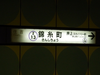 錦糸町駅 写真:駅名看板