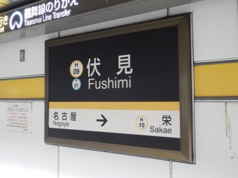 名古屋駅から伏見駅の乗車記録(乗りつぶし)写真
