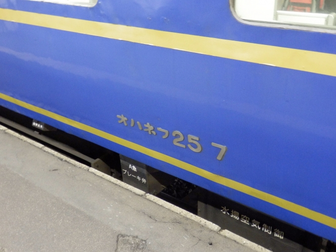 鉄道乗車記録の写真:車両銘板(1)     「オハネフ25 7
JR北海道24系25形客車」