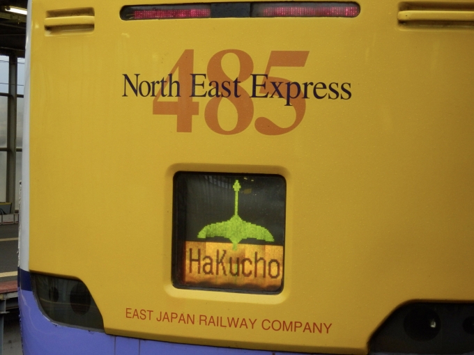 鉄道乗車記録の写真:ヘッドマーク(1)     「「HaKucho」
JR東日本485系電車」