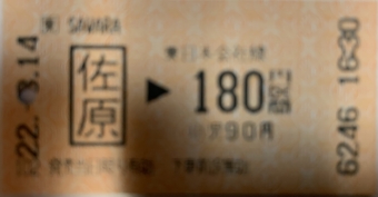 佐原駅から大戸駅の乗車記録(乗りつぶし)写真