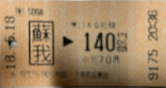 蘇我駅から本千葉駅の乗車記録(乗りつぶし)写真