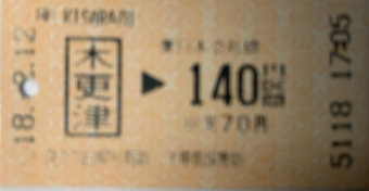 木更津駅から祇園駅の乗車記録(乗りつぶし)写真