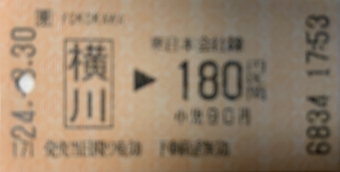 横川駅から西松井田駅の乗車記録(乗りつぶし)写真