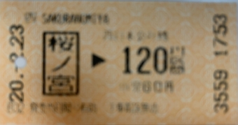 桜ノ宮駅から大阪駅の乗車記録(乗りつぶし)写真