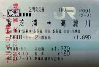 新芝浦駅から鶴見駅の乗車記録(乗りつぶし)写真