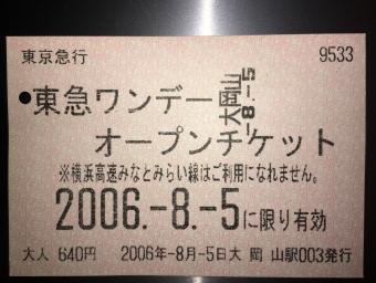 大岡山駅から二子玉川駅の乗車記録(乗りつぶし)写真