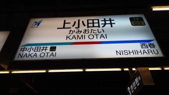 上小田井駅 写真:駅名看板