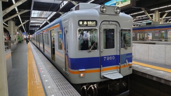 難波駅から石津川駅の乗車記録(乗りつぶし)写真